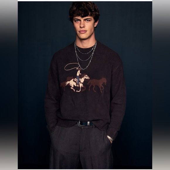 A&F Oversized Graphic Crew Sweater